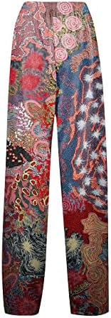 מכנסי רגל רחבים של Ekiyvo לנשים מכנסי Boho בנוכחו מכנסיים בגודל פלוס מכנסי פאלאצו זורמים עם כיסים עם