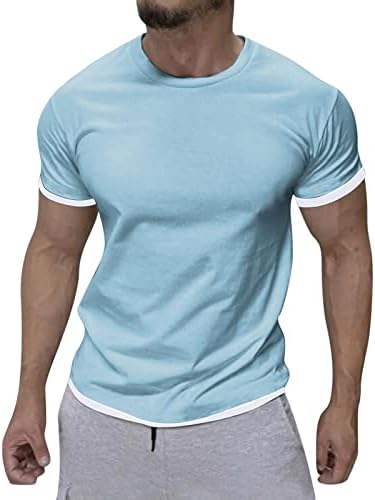 חולצות חדר כושר לשריר גברים אימון שרוול קצר אימון פיתוח גוף פיתוח אופנה