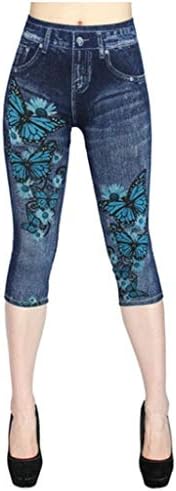 ג 'ינס חותלות לנשים בתוספת גודל גבוהה מותן קאפרי קצוץ חותלות ג' ינס למתוח ז 'אן מראה ג' ינג ' ים גרביונים