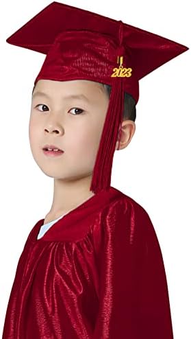 בוגר גן סיום כובע עם 2023 ציצית בגיל רך ילדים עבור בני בנות מתכוונן אלסטי