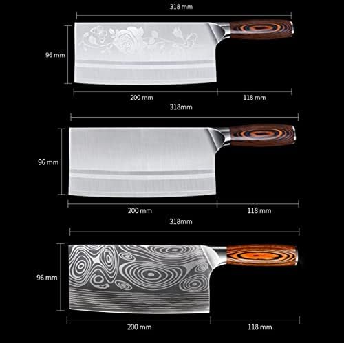 קריברס קליבר סכין, בשר קליבר, 1 יחידות 8 אינץ סיני סכין הקצב סכין ופר 7 מקר17 מוב נירוסטה בשר קליבר