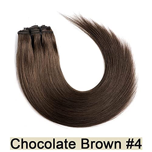 קליפ בתוספות שיער טבעי שיער טבעי שחור 120 גרם 8 יחידות רמי שיער אמיתי ישר