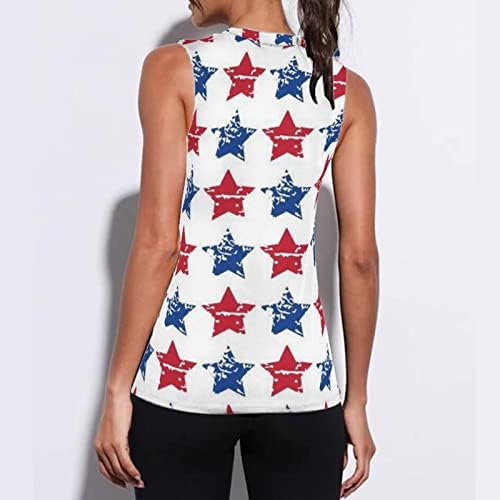 חולצת דגל אמריקאית נשים טנק גופיות מככבות פסים גרפיים צמרות פטריוטיות 4 ביולי חולצת טריקו במצוקה ארהב