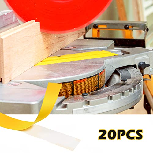 Zuolun Zero FinceAnce Tape פער עץ עץ: 20 פסים קלטת מסור מיטר, קלטת פינוי אפס למסור מיטר לקבלת חתכים
