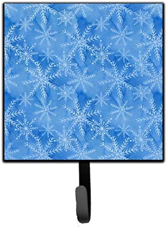 אוצרות קרוליין ב7576ש4 רצועת פתיתי שלג חורפית בצבע כחול כהה בצבעי מים או מחזיק מפתחות, ווי קיר, מחזיק