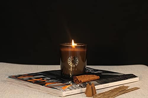 נרות ריחניים ביתיים - אוד וענבר ריח עשיר מתנות נרות יוקרה - מתנת פנק של ארומתרפיה לנשים נרות דקורטיביים