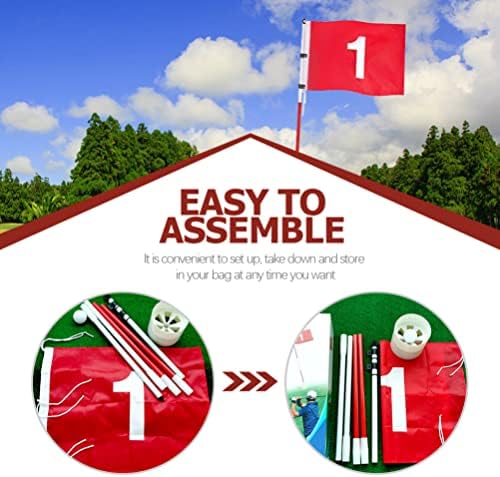ספורט נייד דגל מוט 4 יחידות גולף מקל לשים ירוק כוסות ודגלי גולף פין דגלי גולף עיסוק עזרי הדרכה עבור