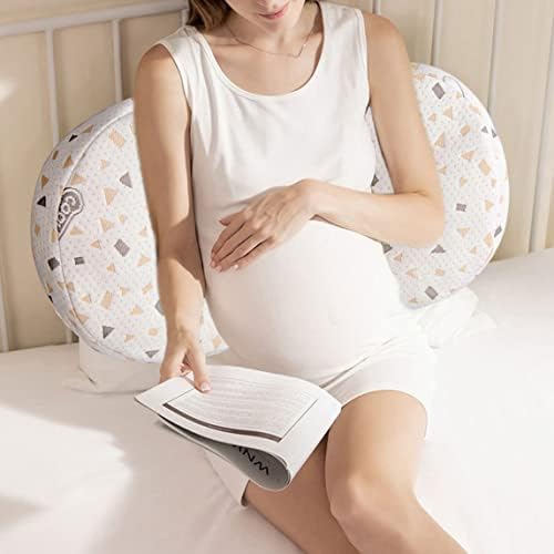 כריות הריון לשינה, כרית תמיכה בבטן מתכווננת של 2 יחידות, כרית טריז יולדות ניתנת לניתוק, כרית גוף הריון