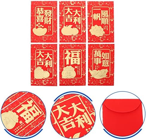30 יחידות סיני חדש שנה אדום מעטפת סיני אדום מנות מזל הונג באו מתנת כסף מעטפות עם זהב רדיד לשנה חדשה,