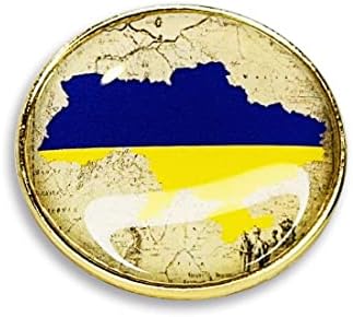 אוקראינה פין חבילה, אוקראיני דגל פין, מפה של אוקראינה דגל, אוקראינה דגל דש פין קומבו, 3 סיכות, צהוב,