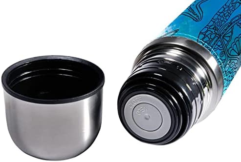 SDFSDFSD 17 גרם ואקום מבודד נירוסטה בקבוק מים ספורט קפה ספל ספל ספל עור אמיתי עטוף BPA בחינם, צב ים