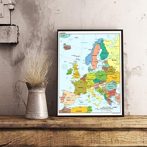 סטוק מפה של אירופה קיר אמנות פוסטר-4