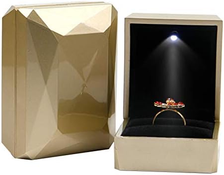 DiscoundStore145 קופסת טבעת מושלמת, קל להתאמה לכיס או לתיק היד רומבוס קופסת מתנה קופסת מתנה קופסת טבעת