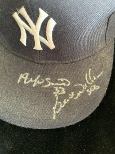 אלפונסו סוריאנו 33 ברני וויליאמס ניו יורק ינקי כפולה חתומה על עידן חדש MLB - כובעי חתימה