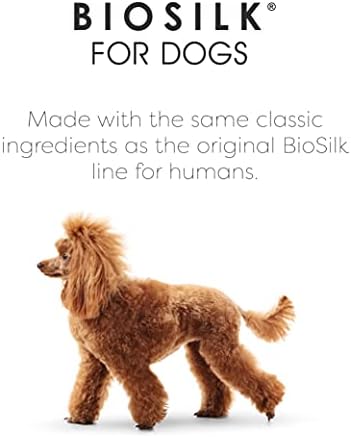 ביוסילק לכלבים חבילת משולבת שמפו להלבנה עם ספריי להסרת כלבים / שמפו לכלבים 12 אונקיות לכלבים לבנים ו