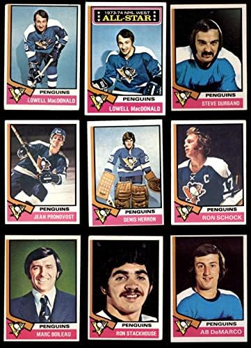 1974-75 Topps Pittsburgh Penguins ליד הקבוצה קבעו פיטסבורג פינגווינים VG+ פינגווינים
