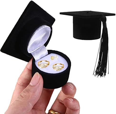 רופא כובע בצורת טבעת תיבת סיום מתנה יצירתי ארגונית תכשיטי תיבת אחסון מקרה טבעת מחזיק עבור סיום טקס מסיבת