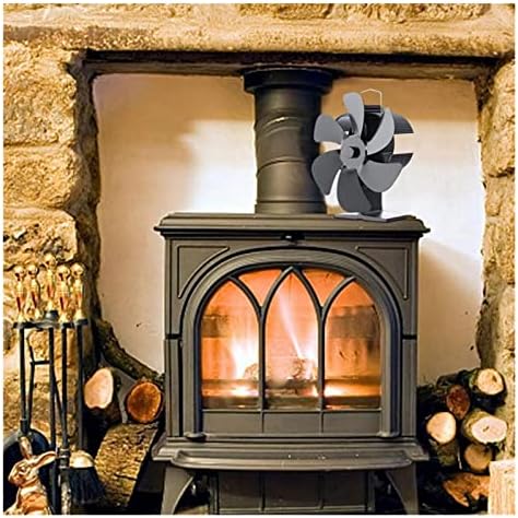 6 להבי חום מופעל תנור מאוורר בית אח מאוורר שקט יומן עץ מבערי יעיל חום הפצה ציוד