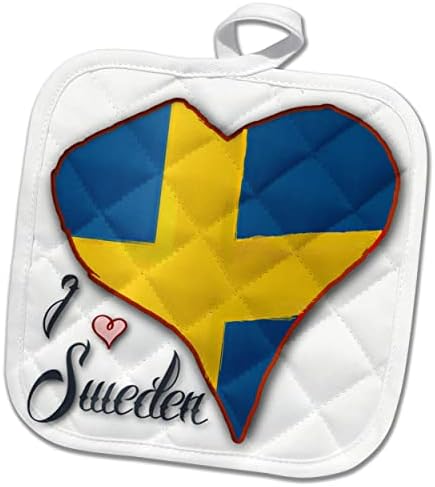 דגל שוודי בצורת לב 3 דרוז ואני אוהב טקסט של שוודיה - פוטלים