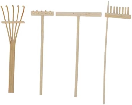 קבילוק 4 יחידות חול שולחן במבוק מגרפה יפני גן כלים שולחן טופר זן גן כלים מיני גן מגרפות מיניאטורי מגרפה