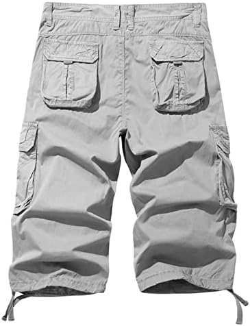 מכנסי מטען לגברים, קיץ מכנסי מכנסיים מרובי מכנסיים מזדמנים של מכנסי כיס מזדמנים של גברים