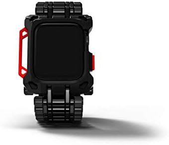 קייס אלמנט שחור OPS WATCH BAND עבור Apple Watch Series 4/5/6/SE - חובה כבדה, ייחודית באומץ, רצועת שעון