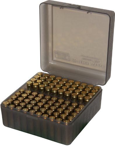 MTM 100 קופסת תחמושת רובה עגולה עם רובה, בינוני, עשן ברור