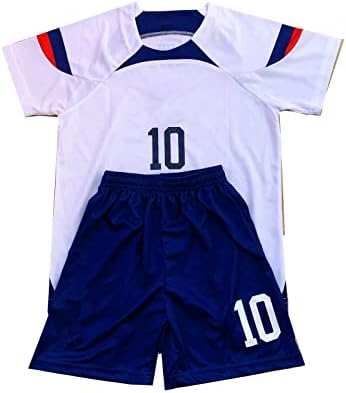 Luoxing-veenn ילדים נערים כדורגל ג'רזי בנים חולצת כדורגל נוער קצר 10 מדים אוהדים גופיות לבנות בנות