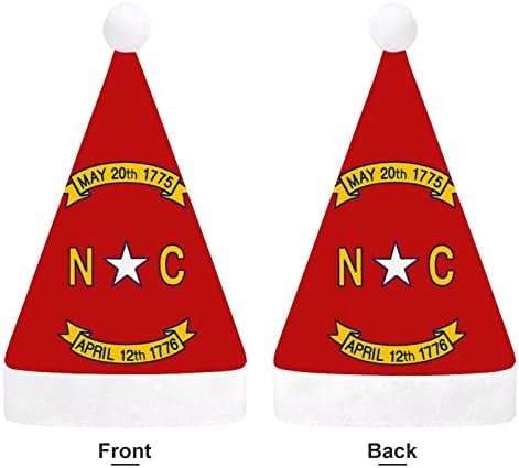 צפון קרוליינה מדינת דגל לוגו חג המולד כובע סנטה כובעי חג המולד עץ קישוטי חג דקור מתנות למבוגרים נשים