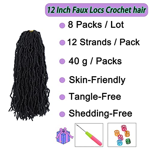 8 חבילות פו לוקס סרוגה שיער 12 אינץ רך לוקס עבור פרפר לוקס סרוגה שיער לנשים שחורות חדש פו לוקס מראש