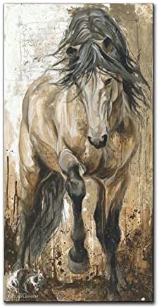 EFC מופשט פוסטר סוס בעלי חיים דקורטיבי בציור בד אמנות קיר פוסטרים בסלון ציור חדר שינה 08x16 אינץ '