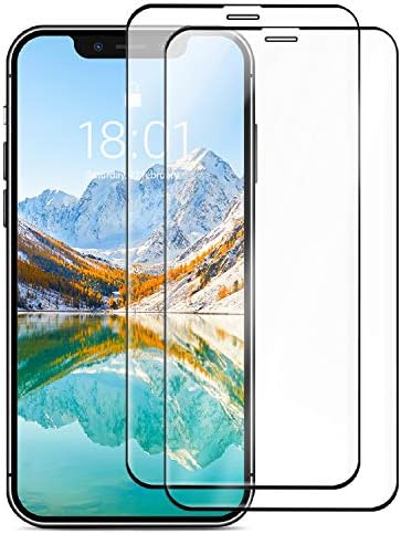 יסודות אמזון מגן מסך זכוכית מחוסמת עם כיסוי מלא לאייפון אקס-אר ואייפון 11-6.1 אינץ,