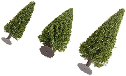 10 יחידות ירוק נוף נוף דגם ארז עצי רכבת נוף נוף אורן מיניאטורי דיורמה עצי מעורב דגם עבור כביש ארכיטקטורת