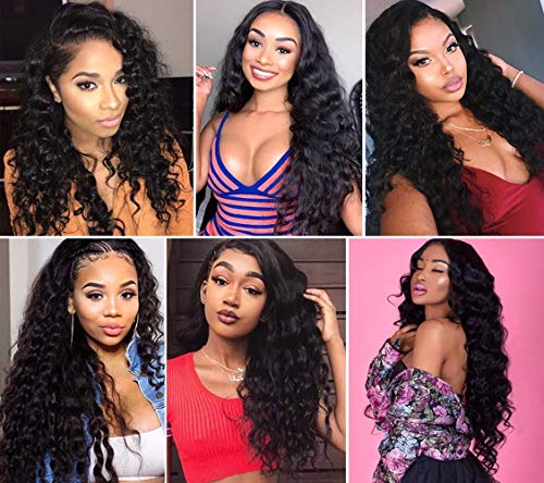 שיער ברזילאי לא מעובד שיער מים גל תחרה מול פאות עבור אפריקאי אמריקאי נשים מראש-קטף ללא דבק שיער טבעי