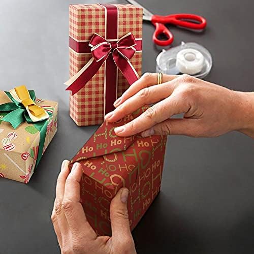 חג המולד קראפט גלישת נייר משובץ הדפסת מתנת קישוט ניירות שמח סדרת חתונה מתנות