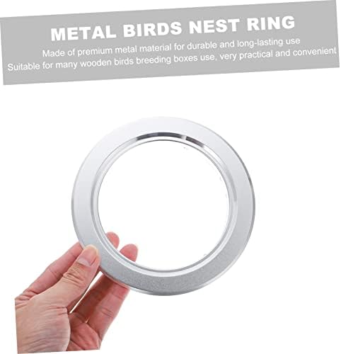 Cabilock 4PCS תיבה טבעת אנטי שיט לתיבת גידול מוצרים חיצוניים טבעת ציפורים מתכת ציפורים ציפורים קופסת
