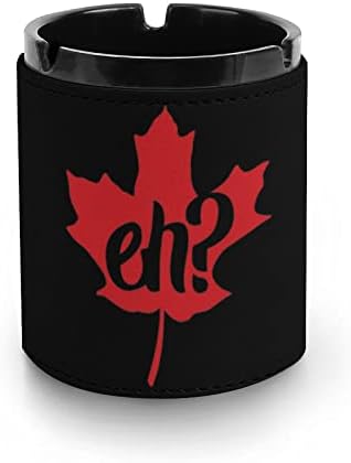 קנדה EH מייפל עלה סיגריה מאפרה מחזיק מעשן אפר עור לקישוט שולחן עבודה של משרד ביתי