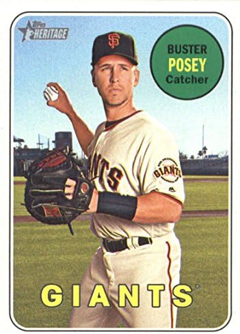 2018 Topps Heritage 293 Buster Posey San Francisco Giants כרטיס בייסבול