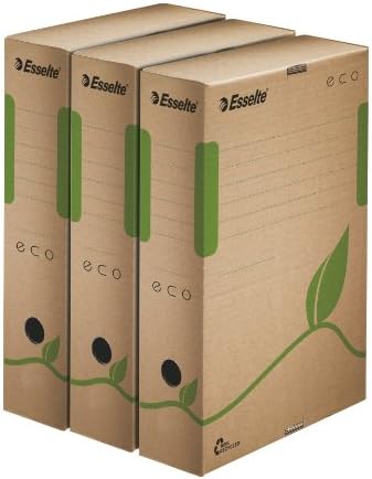 תיבת ארכיון Esselte A4 Eco, חום, חבילה של 25