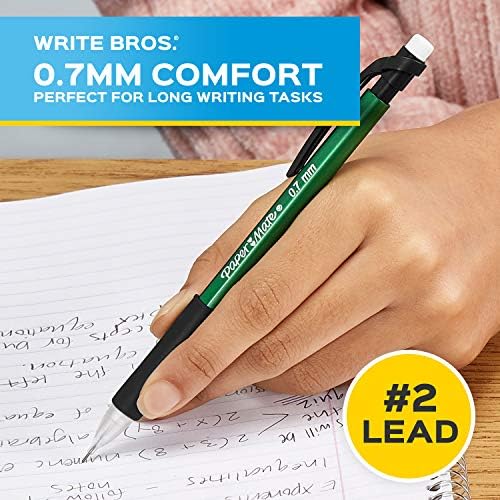 נייר זוג מכאני עפרונות, לכתוב אחים נוחות 2 עיפרון עם אחיזת נוחות, נהדר עבור ארוך כתיבה משימות, 0.7