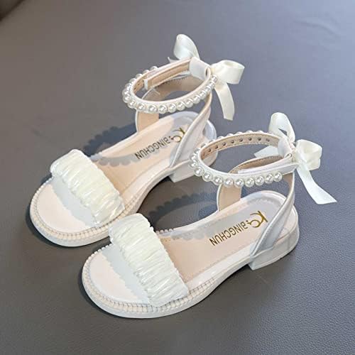 בנות סנדלים ילדים פתוחים בוהן בוהן קרסול נעלי שמלת נעלי חתונה למסיבת פעוטות ילדים נסיכה פעוט נעלי טניס