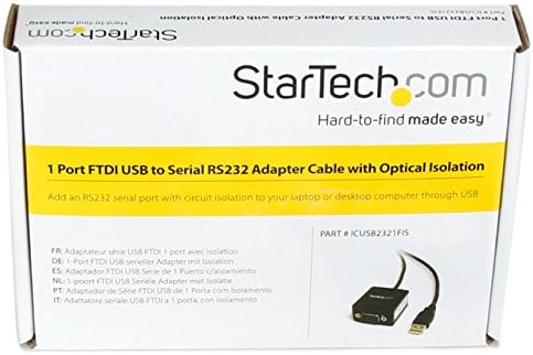 StarTech.com מתאם סידורי - בידוד אופטי-מופעל על-ידי-מתאם טורי-כבל מתאם 232 רופיה, שחור