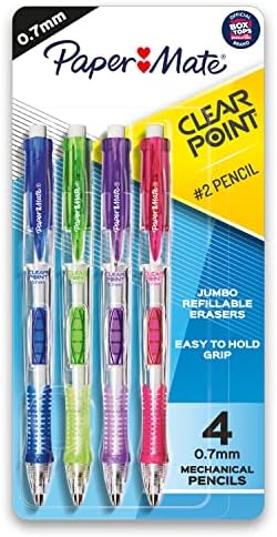 עפרונות מכניים ClearPoint Paperpoint, 0.7 ממ, HB 2, חביות כחולות, 12 ספירה & ClearPoint עפרונות מכניים,