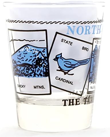 צפון קרוליינה נוף כחול קלאסי עיצוב ירה זכוכית