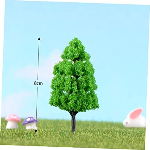 10 יחידות מיניאטורי קישוטי דגם אורן עצי נוף דגם עץ רכבת דגם מיניאטורי גן צמח ירוק נוף עץ צ 'ו צ' ו רכבת