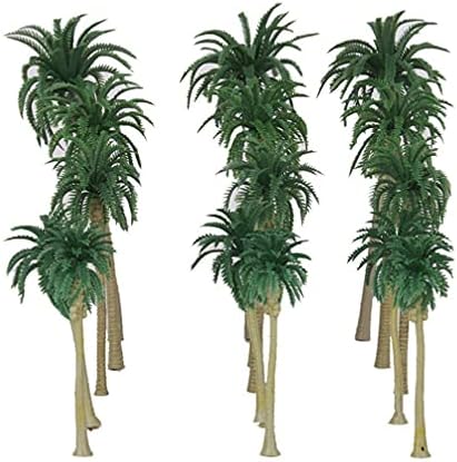 15 יחידות נוף דגם עצי דקל דגם מיניאטורי עץ עצי דקל מיניאטורי נוף נוף דיורמה דגם סימולציה משחק דגם עץ
