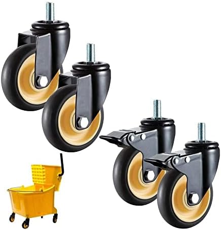 גלגלי ריהוט עגלה של Lumecube, גלגל קיק של גומי מסתובב, גלגלים מסתובבים עם בלמים, גלגלים כבדים, בטיחות