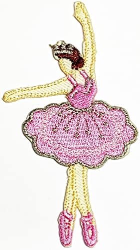 קליינפלוס די נסיכת בלט ריקוד ברזל על תיקוני קריקטורה ילדים אופנה סגנון רקום מוטיב אפליקצית קישוט סמל