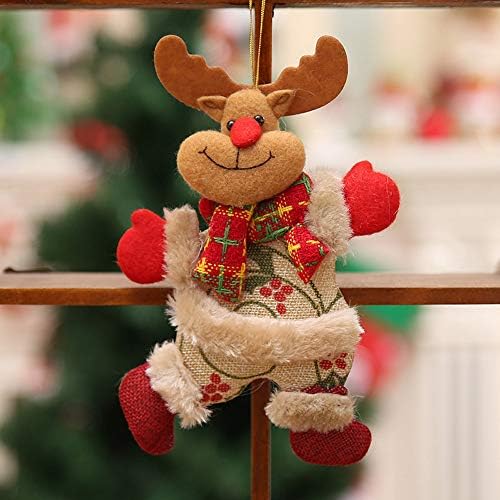מחזיק זר לקישוטים לקישוטים קישוטי דלת מתנה סנטה תולה איש שלג צעצוע בובת חג המולד עיצוב בית קשרים לגרם