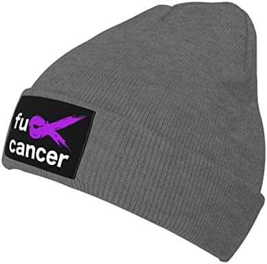זין ריאות סרטן חורף כפת יומי כובע חם לסרוג כובע אופנה שחור גולגולת כובע לגברים נשים